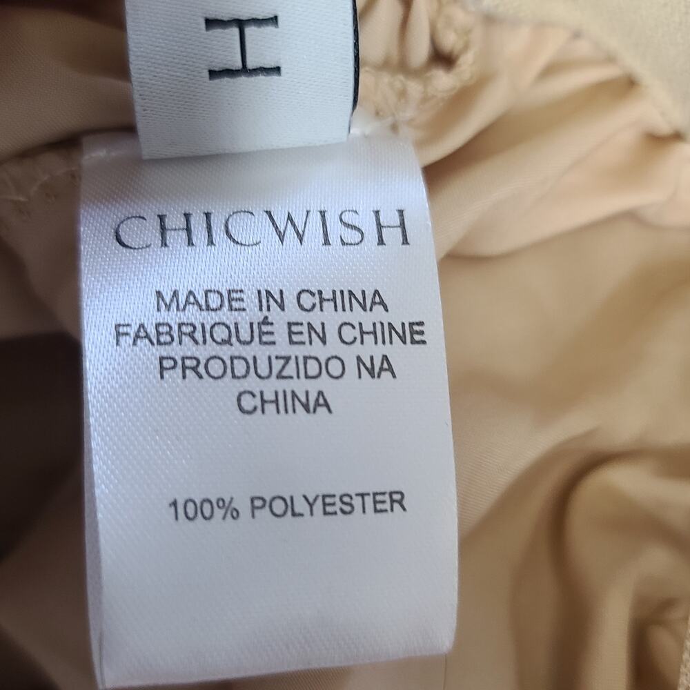 Chic Wish Dots full ruffled tulle skirt Light tan women's beige Fairy Whimsy - Picture 10 of 11